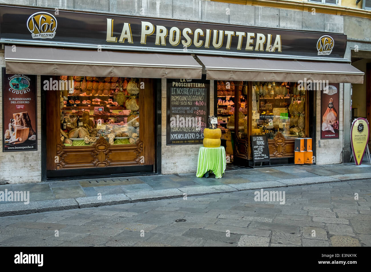 Prosciutteria, Parma, emilia romagna, Italia Foto Stock