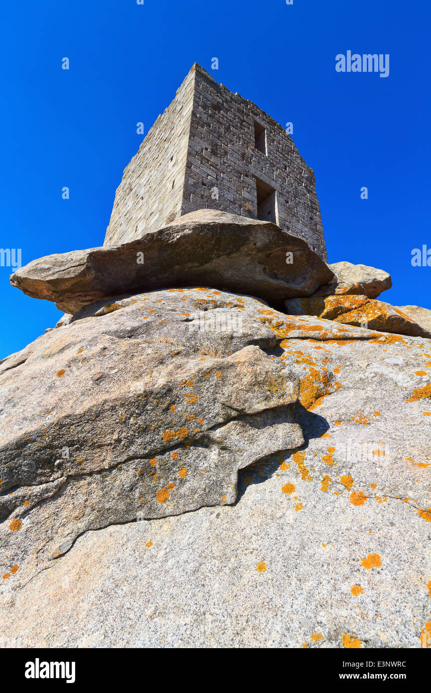 Antica San Giovanni torre di avvistamento in isola d'Elba, Toscana. Italia Foto Stock