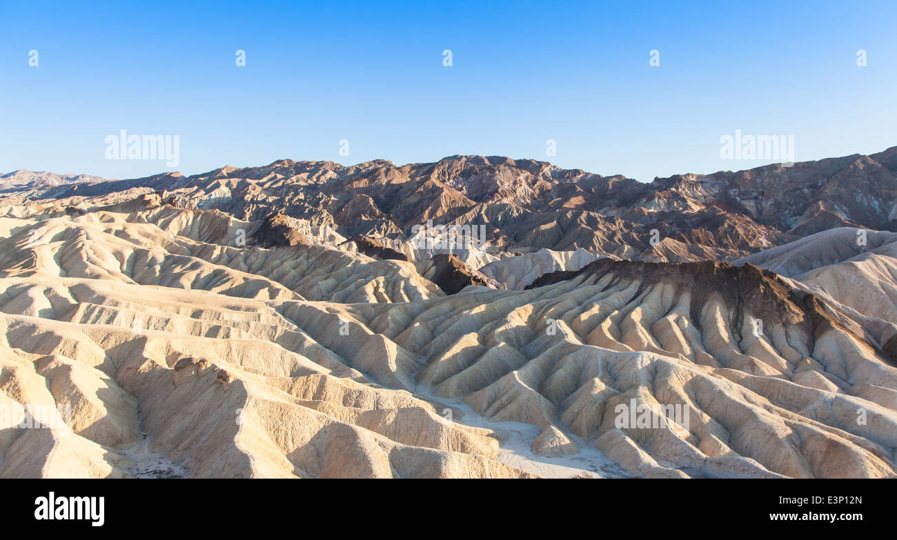 Death Valley, California. Panorama dal punto Zabriesie al tramonto Foto Stock