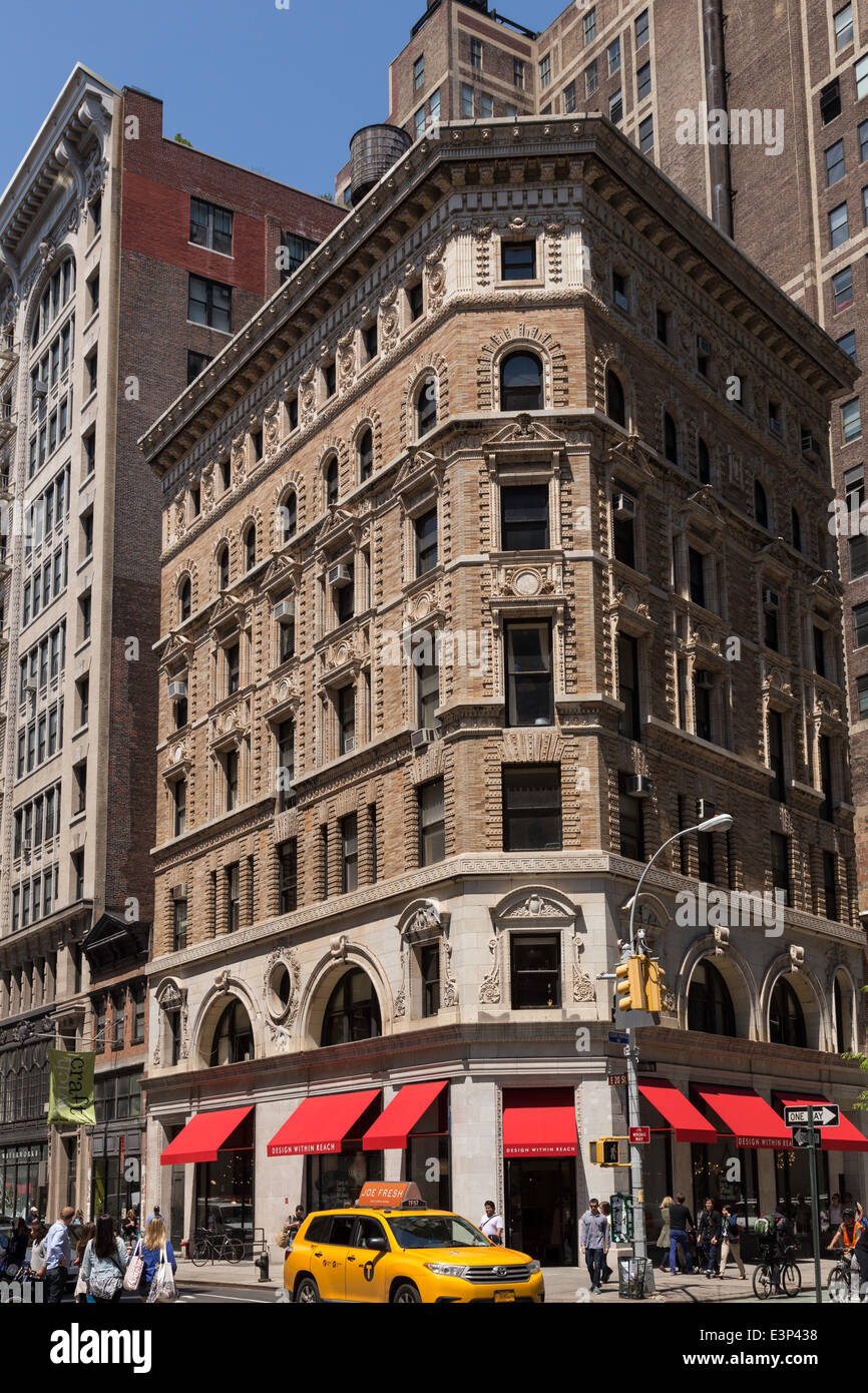 Il 1891 Warren Edificio, 903 Broadway, design a portata di mano Store, Flatiron District, NYC, STATI UNITI D'AMERICA Foto Stock