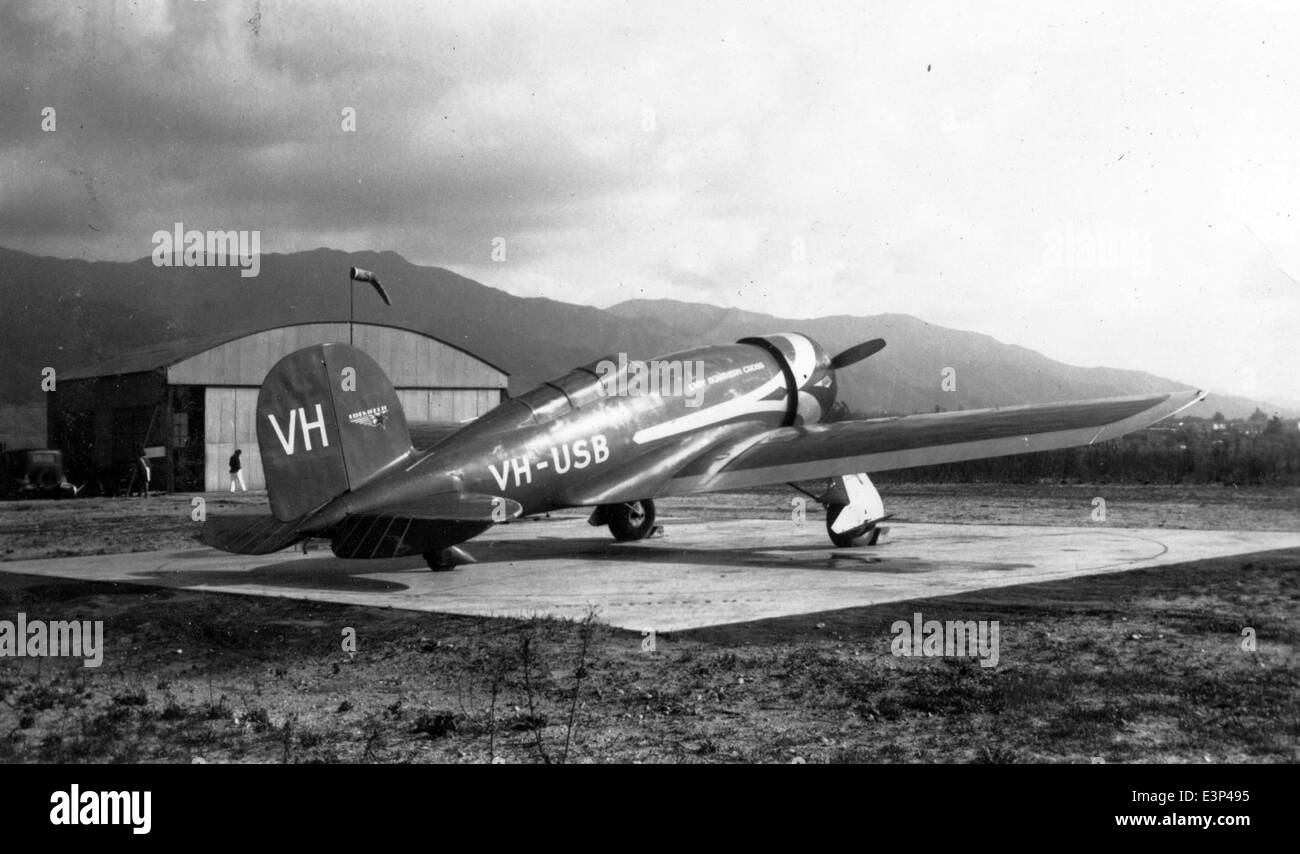 Il Lockheed Altair, uno dei primi aerei americani, era noto per il suo design innovativo e l'uso del motore Wasp C. Il modello Altair 8D, incluse varianti speciali, ha dato un contributo alla storia dell'aviazione durante il suo periodo. Foto Stock