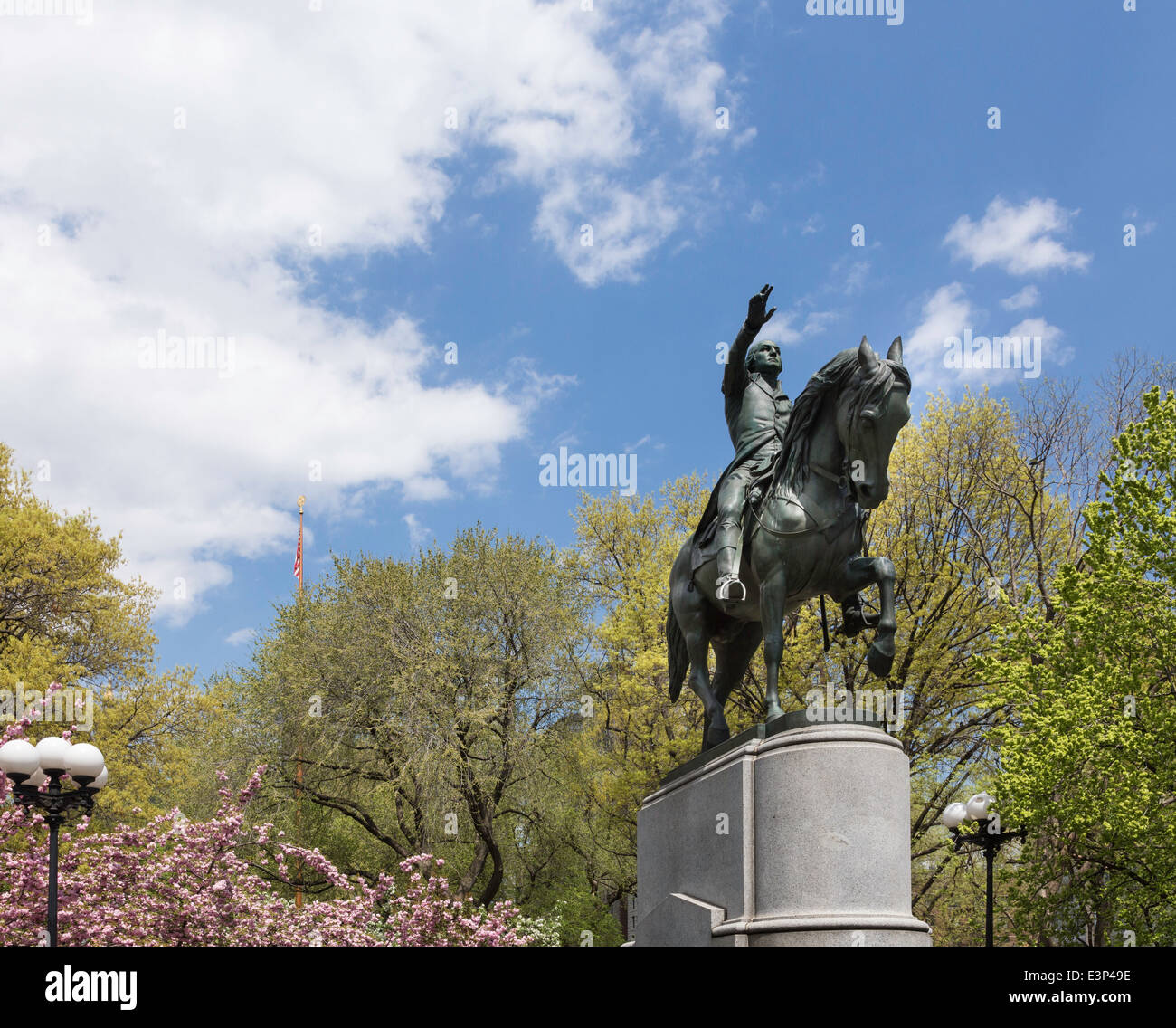 George Washington statua, Union Square Park, NYC Foto Stock