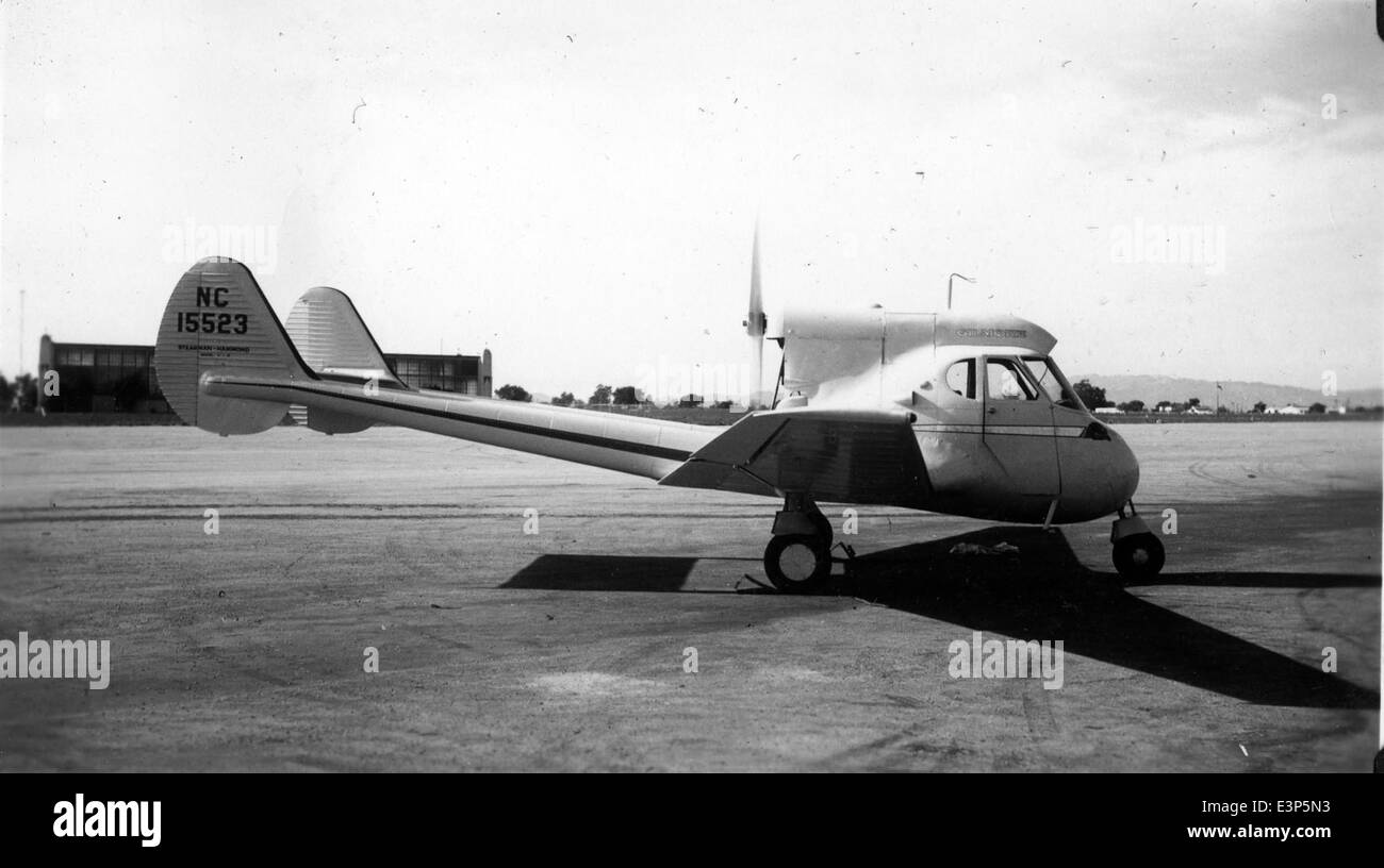 Lo Stearman-Hammond Y-1S (numero di serie AL61A-497) era un aereo da addestramento utilizzato negli Stati Uniti alla fine degli anni '1940, contribuendo allo sviluppo delle tecniche di addestramento al volo e alla preparazione dell'equipaggio. Foto Stock