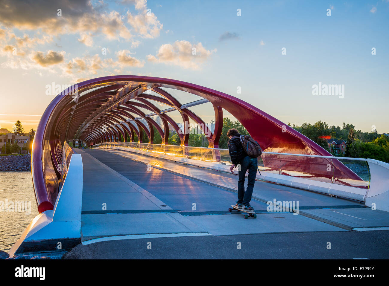 Il ponte di pace, Calgary, Alberta, Canada Foto Stock