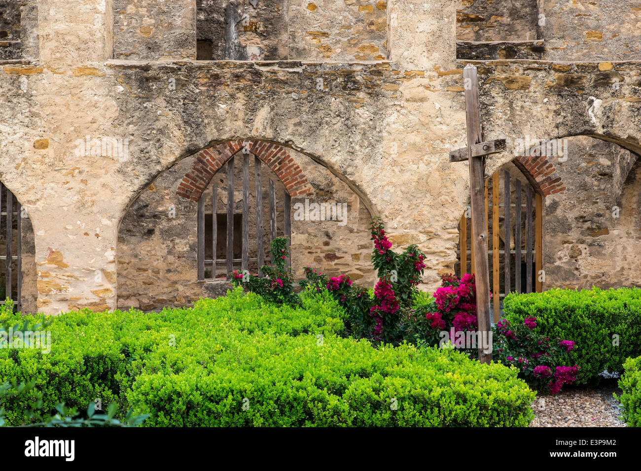 La missione di San Jose di San Antonio, Texas, Stati Uniti d'America Foto Stock
