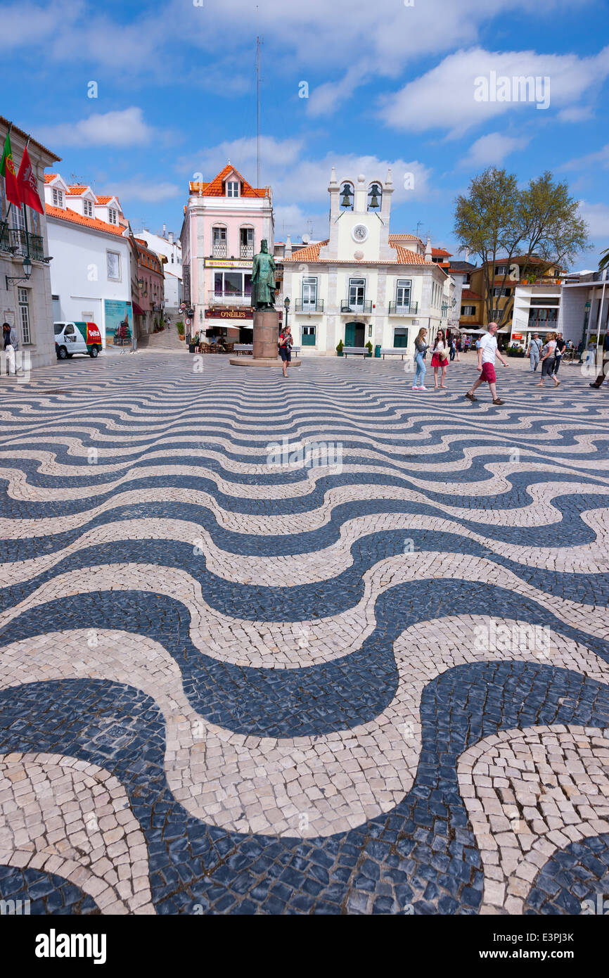 Cascais un bel vecchio villaggio di pescatori. A nord di Lisbona Portogallo. Foto Stock