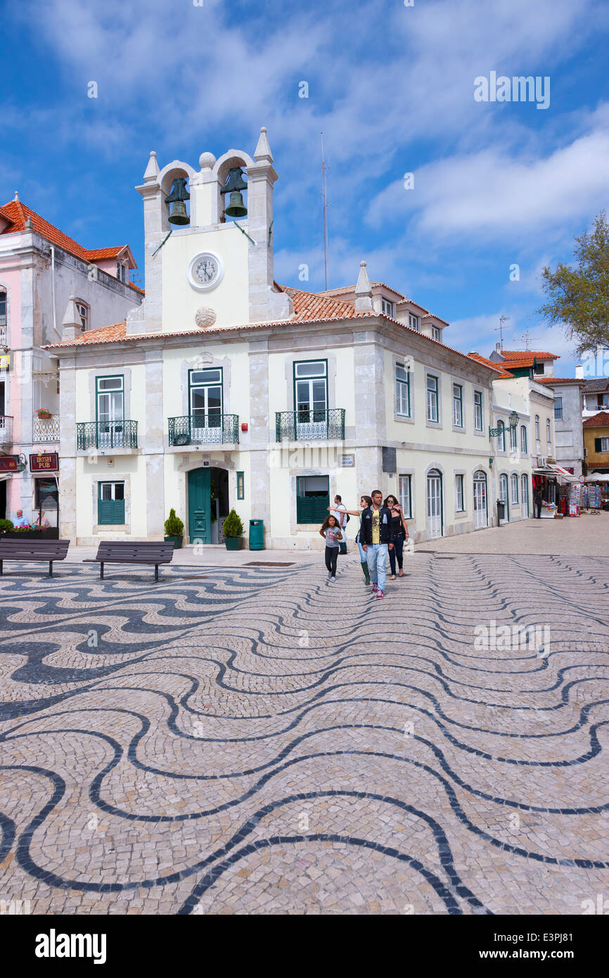 Cascais un bel vecchio villaggio di pescatori. A nord di Lisbona Portogallo. Foto Stock