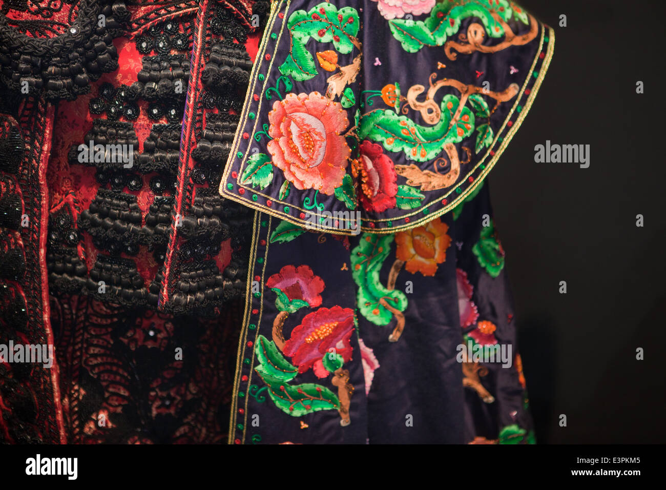 Dettaglio di un traje de luces, il costum di un torero, Spagna Foto Stock