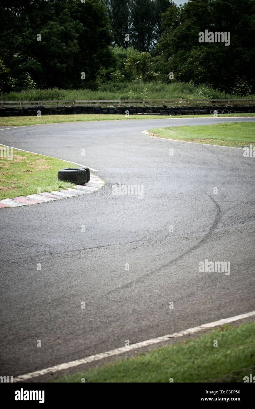 Andare karting via Foto Stock