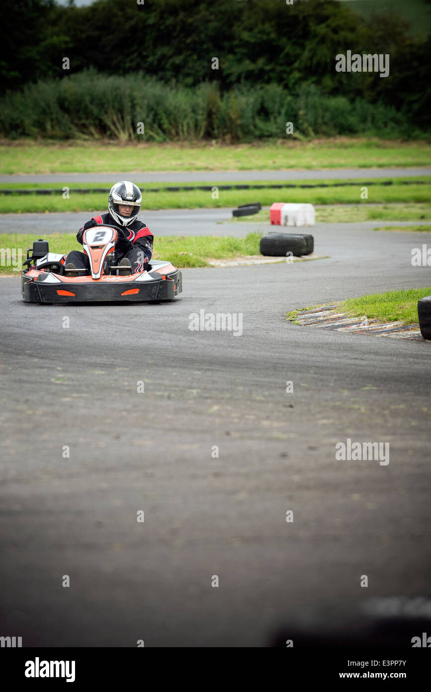 Andare karting via Foto Stock