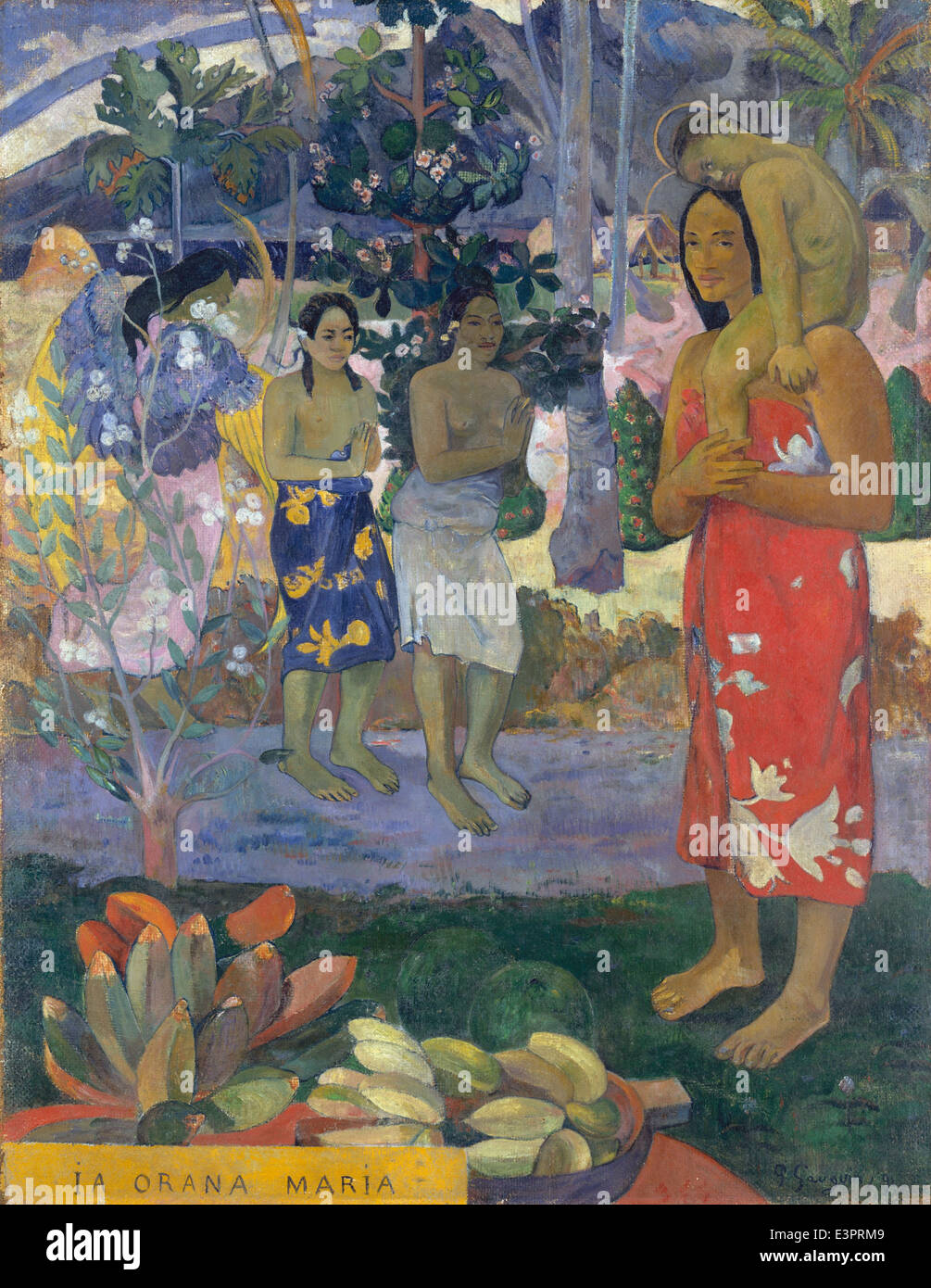 Paul Gauguin - Ia Orana Maria (Ave Maria) - 1891 Foto Stock