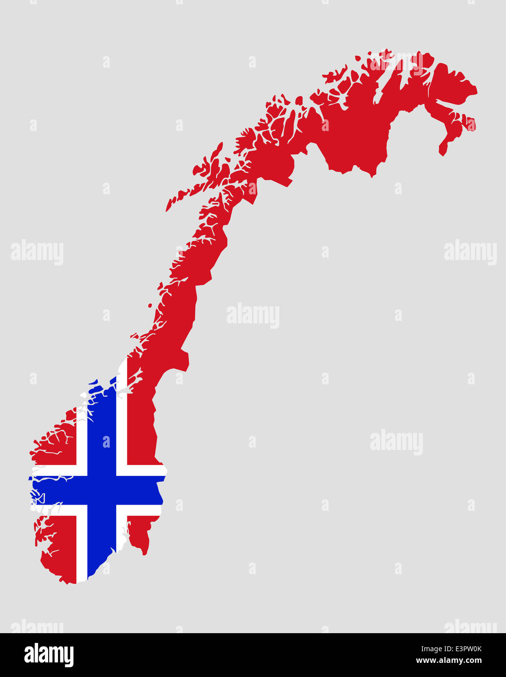 Mappa e bandiera della Norvegia Foto stock - Alamy