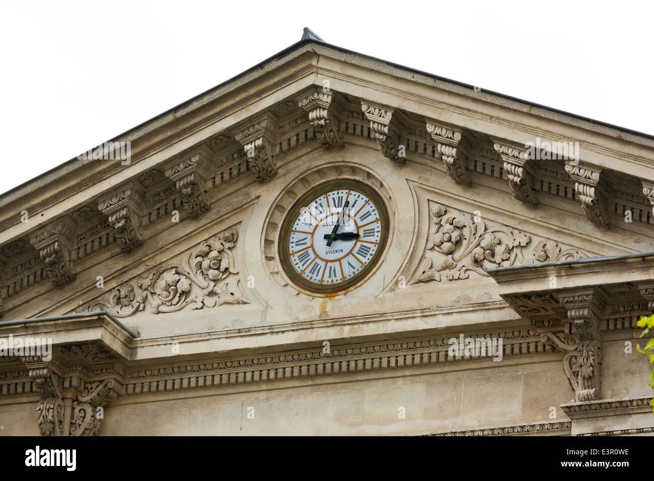 Orologio del Hotel de Ville (municipio) in Avignone, Provenza, Francia Foto Stock