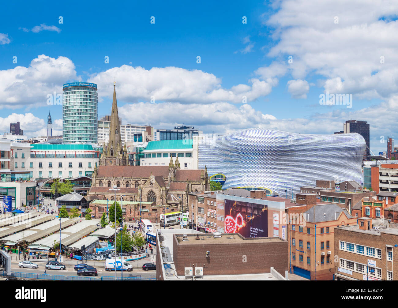 Lo Skyline di Birmingham Birmingham West Midlands England Regno Unito GB EU Europe Foto Stock