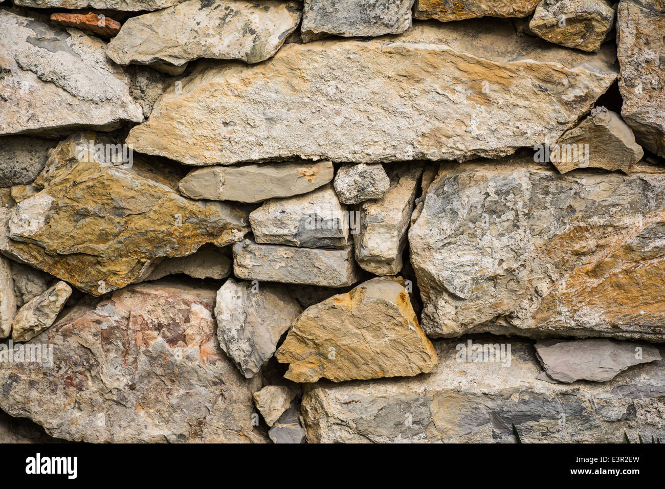 muro di pietra a secco Foto Stock