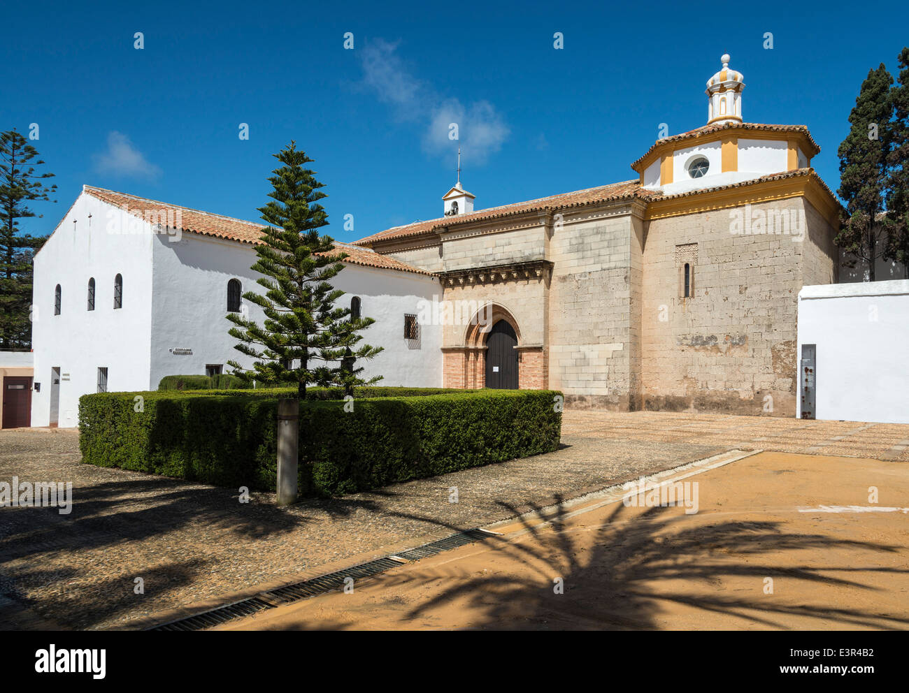 Monastero di La Rabida, dove Cristoforo Colombo soggiornò prima di navigare per il mondo nuovo. La provincia di Huelva, Andalusia, Spagna Foto Stock