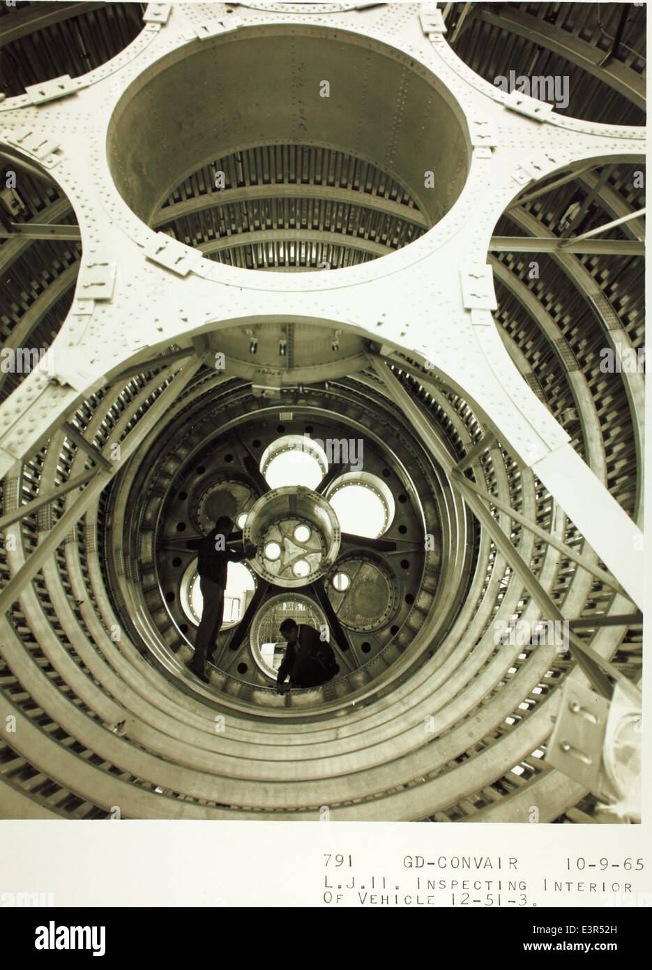 Il Convair/General Dynamics Atlas era un missile balistico intercontinentale sviluppato negli anni '1960 Questa immagine mostra la sua importanza durante la Guerra fredda per la strategia di difesa degli Stati Uniti. Foto Stock