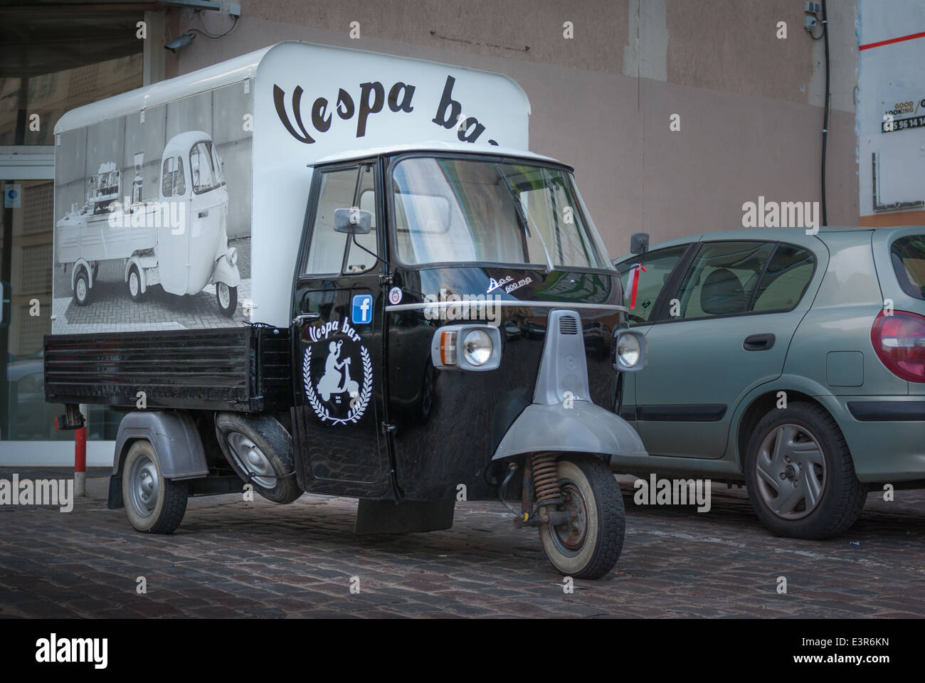 Piaggio Ape mp 600 3-veicolo a ruote visto a Varsavia, Polonia Foto Stock