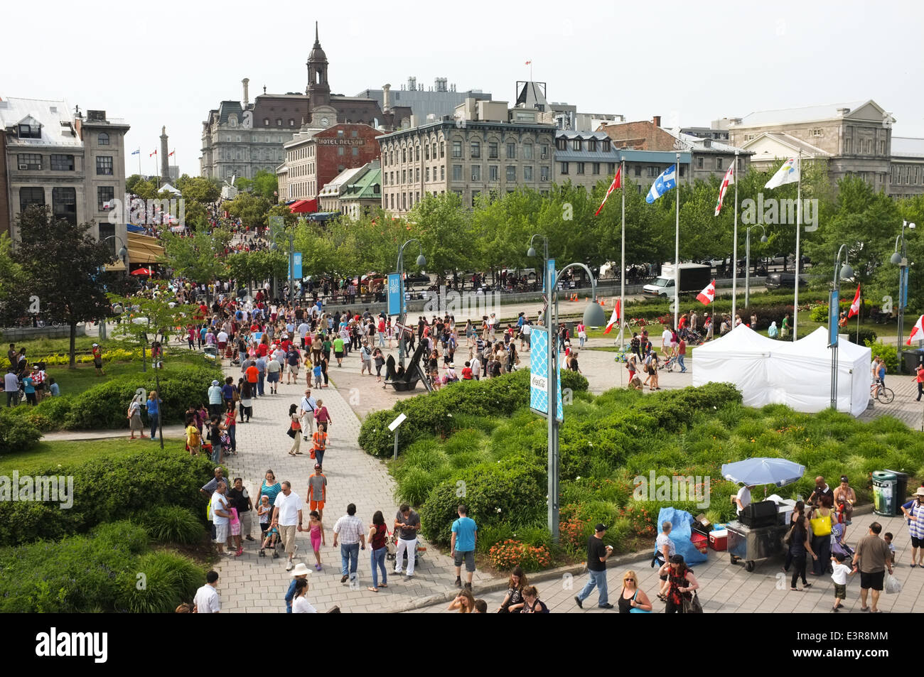 Il Canada alle celebrazioni del giorno nel Vecchio Porto di Montreal, Que. Foto Stock