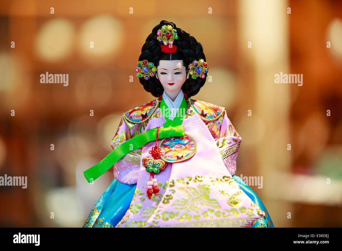 Toyvian Bambola Coreana Hanbok In Tessuto - Statuetta Artigianale Decorazione Da Tavolo - Colori Assortiti - 2