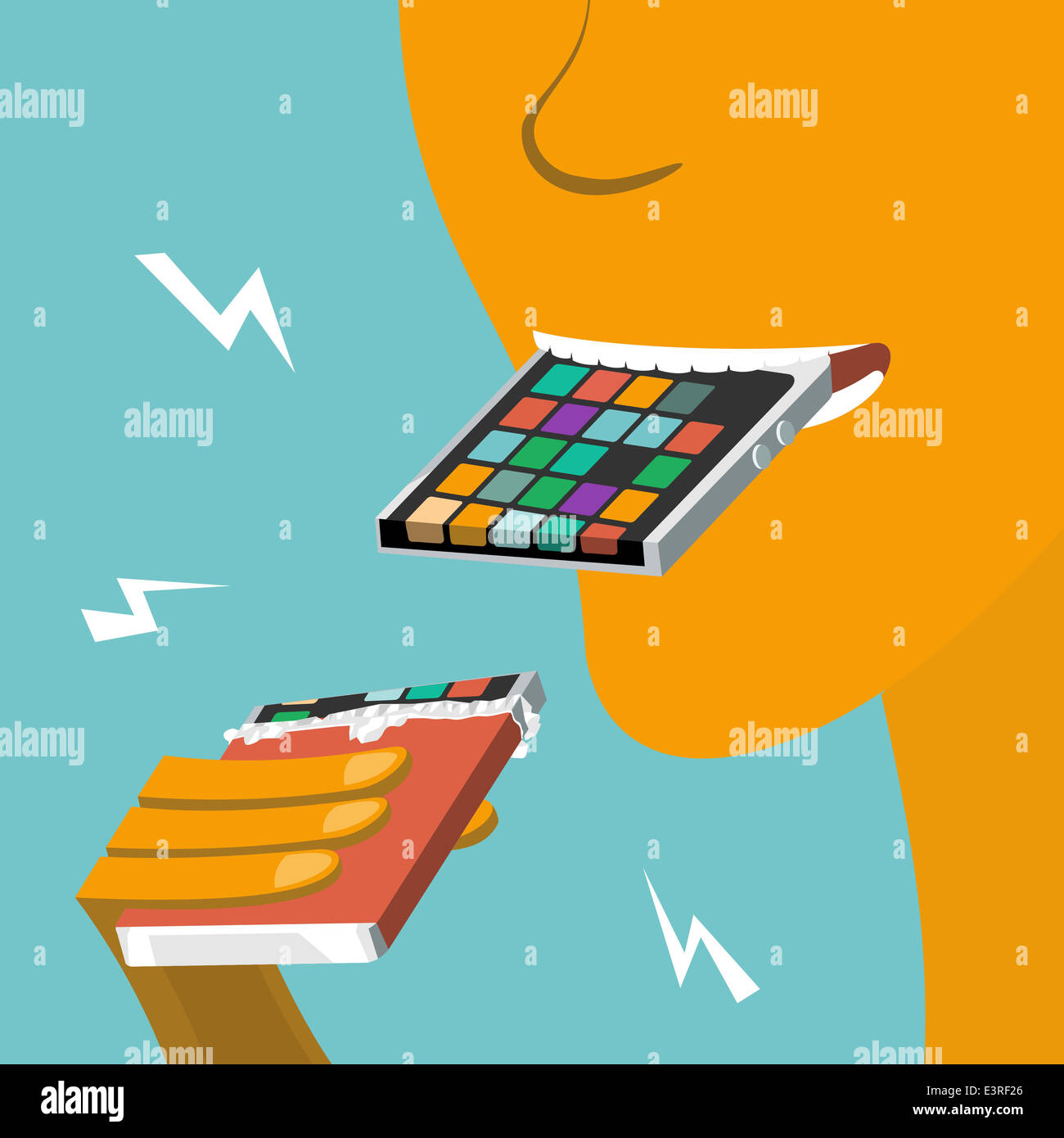 Test di gadget moderni Foto Stock