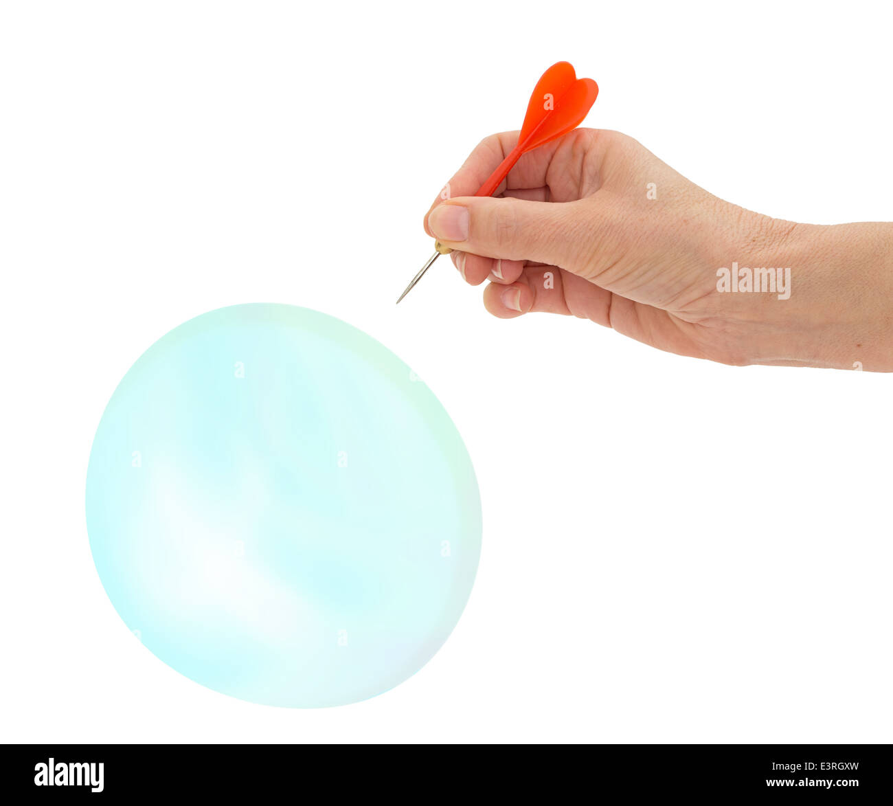 Burst che bubble - metafora. Foto Stock