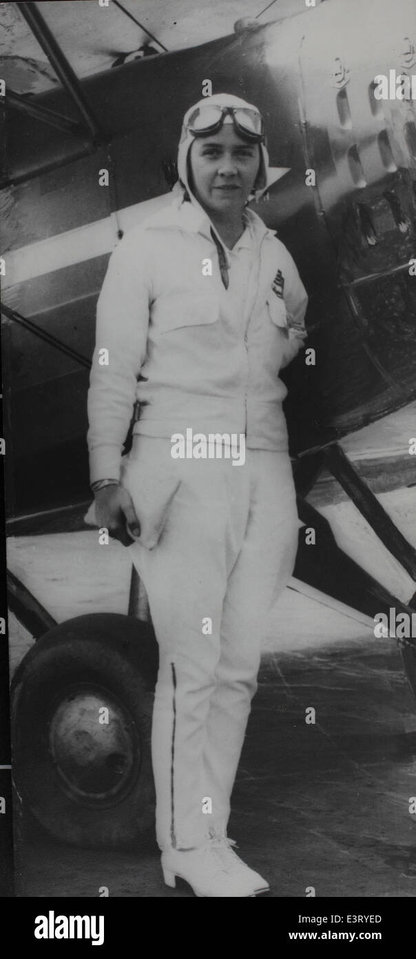 Melba Beard è stata una pioniera aviatrice donna che ha dato un contributo significativo alla storia dell'aviazione, in particolare nelle prime gare aeree e nelle mostre di volo. Foto Stock
