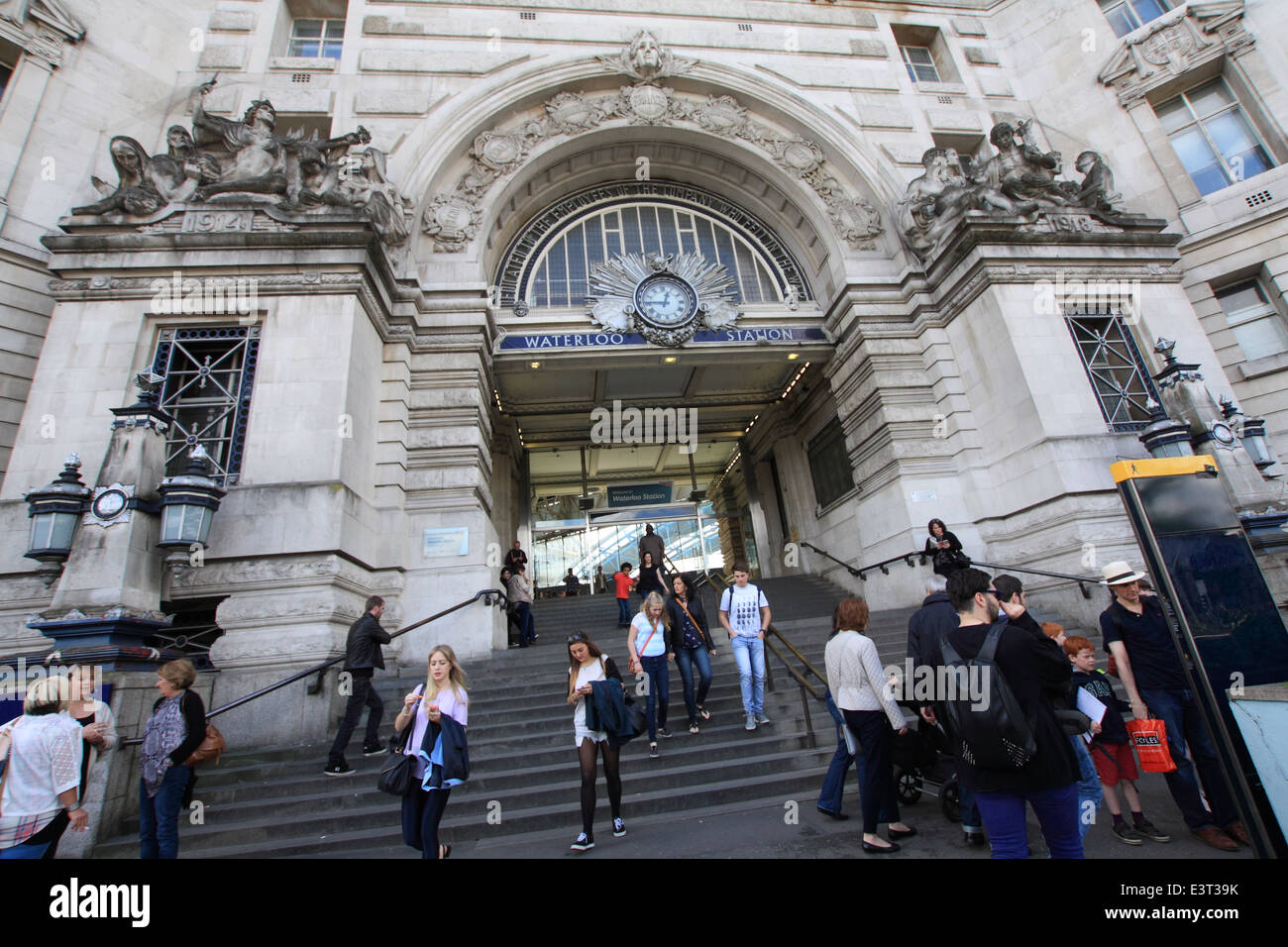 La stazione di Waterloo, London, Regno Unito Foto Stock