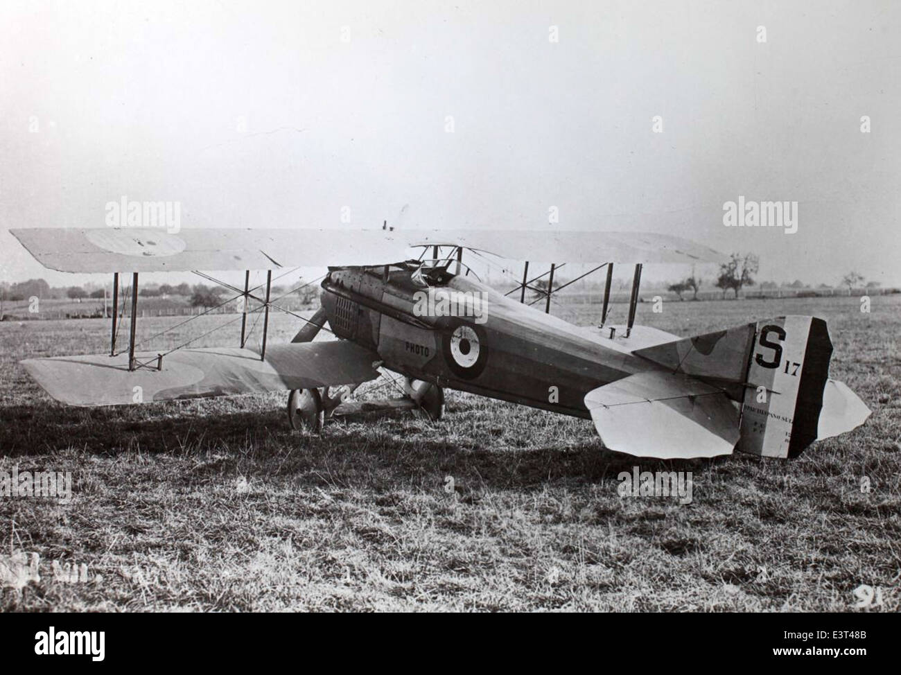 Lo SPAD VII era un aereo da caccia francese utilizzato durante la prima guerra mondiale noto per la sua durata e potenza di fuoco, fu uno dei velivoli alleati di maggior successo nella guerra, giocando un ruolo significativo nel combattimento aereo dal 1916 al 1918. Foto Stock