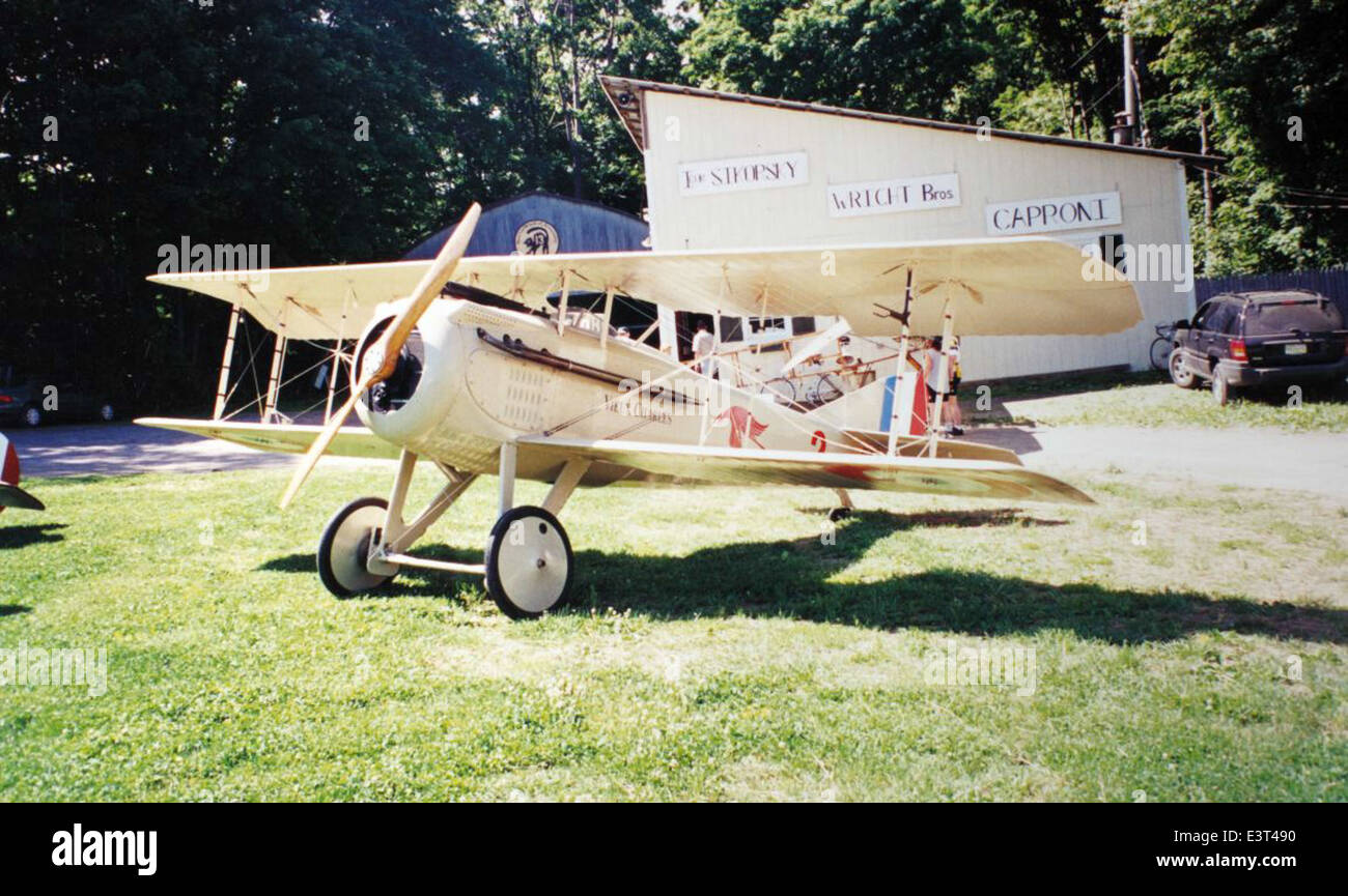 Lo SPAD VII era un biplano francese utilizzato durante la prima guerra mondiale, noto per la sua velocità e potenza di fuoco. Divenne uno dei velivoli di maggior successo nel conflitto, pesantemente utilizzato dalle forze alleate. Foto Stock