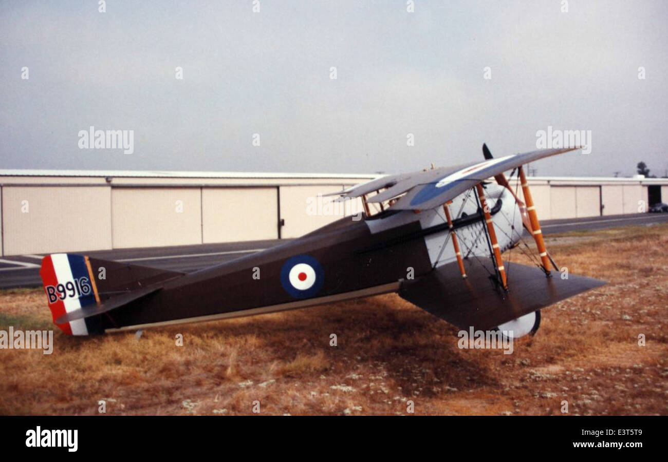 Lo SPAD VII era un biplano francese utilizzato nella prima guerra mondiale dalle forze francesi e americane. Conosciuto per la sua robustezza e le sue prestazioni, divenne un aereo chiave nel combattimento aereo durante la grande Guerra. Foto Stock