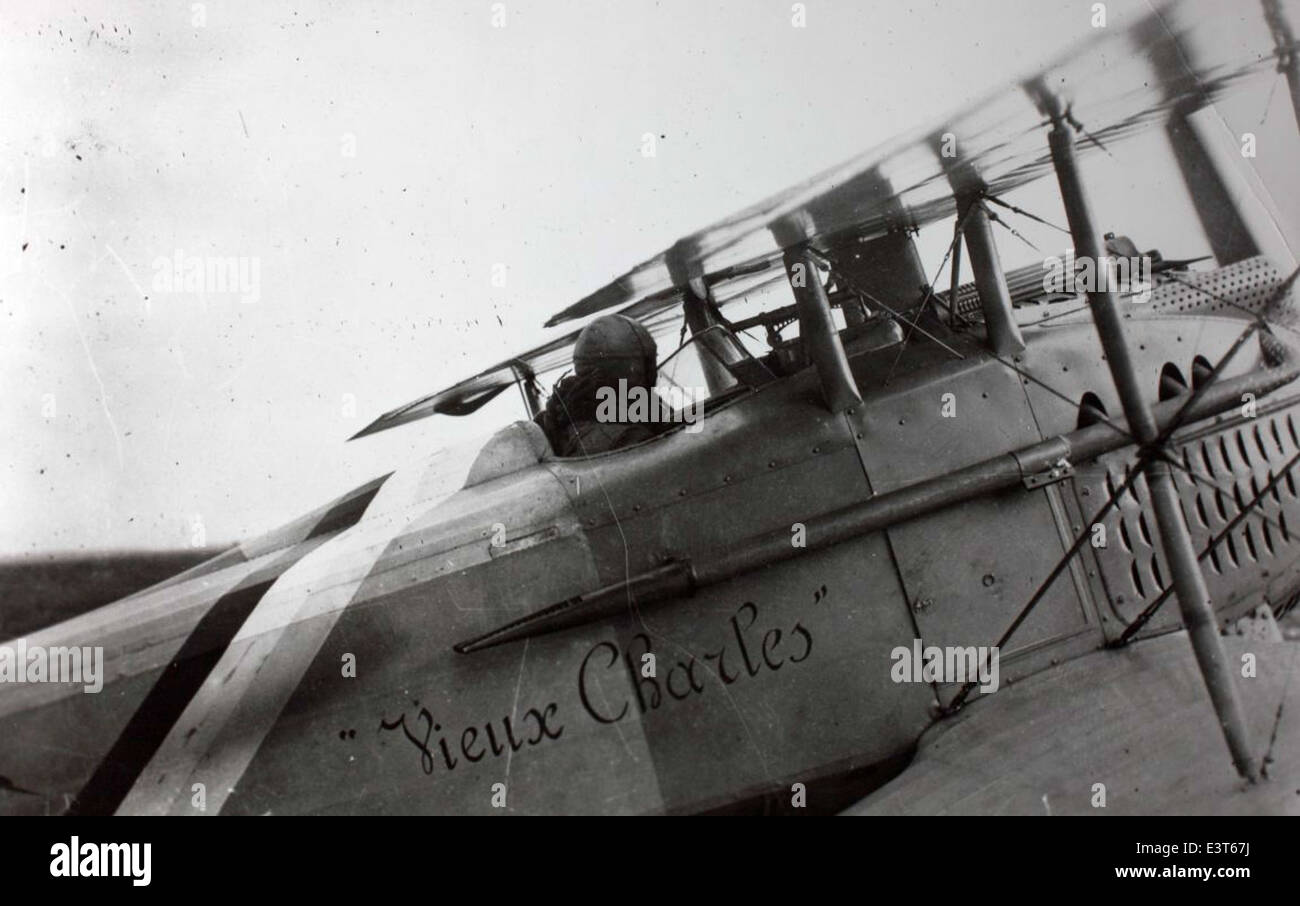 Lo SPAD VII era un caccia francese della prima guerra mondiale noto per la sua eccezionale manovrabilità e prestazioni di combattimento. Ha giocato un ruolo significativo nelle battaglie aeree della prima guerra mondiale, in particolare durante il 1916-1918. Foto Stock