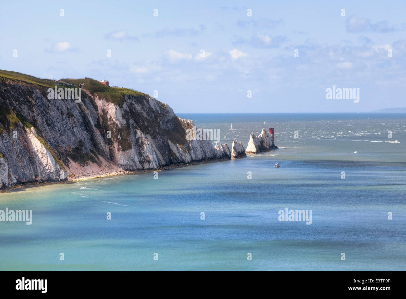 Gli aghi, Isle of Wight, England, Regno Unito Foto Stock