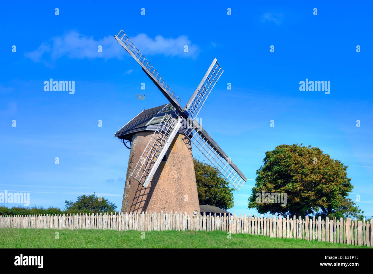 Il mulino a vento di Bembridge, Isle of Wight, England, Regno Unito Foto Stock
