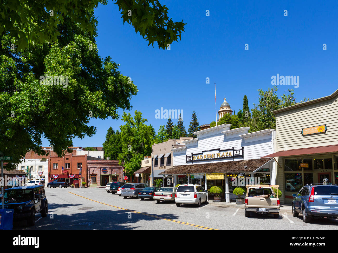 Sacramento Street in oro antico città mineraria di Auburn, Placer County, 'Maltri Lode' Gold Country, CALIFORNIA, STATI UNITI D'AMERICA Foto Stock
