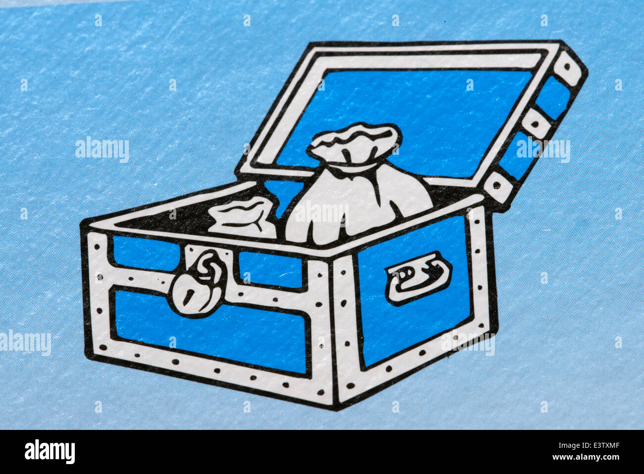 Community Chest spazio su un monopolio della scheda di gioco Foto Stock