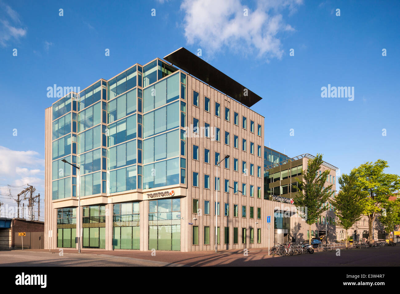 TomTom Amsterdam, HQ, sede, capo ufficio. Produttore olandese di sistemi di navigazione automobilistica. DRK edificio. Foto Stock