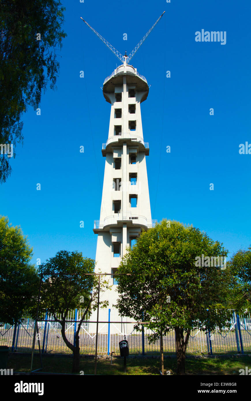 Parachute tower, Kulturpark, la cultura park, Izmir, Turchia, Eurasia Foto Stock