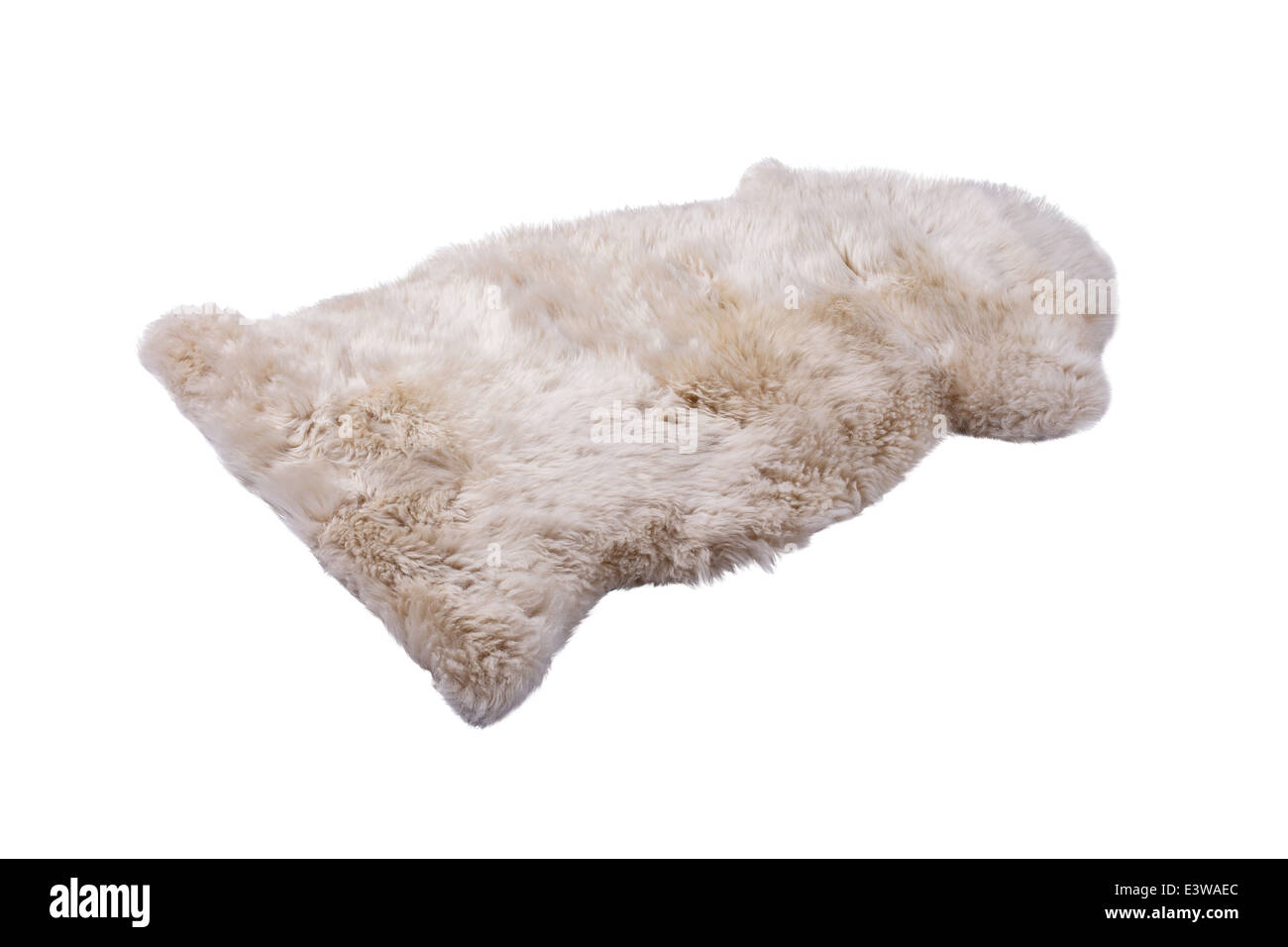 La pelliccia morbida moquette isolati su sfondo bianco Foto Stock