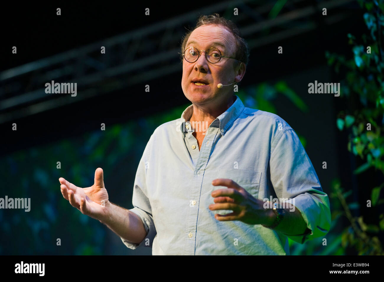 Ben Macintyre parlando di Kim Philby a Hay Festival 2014 ©Jeff Morgan Foto Stock