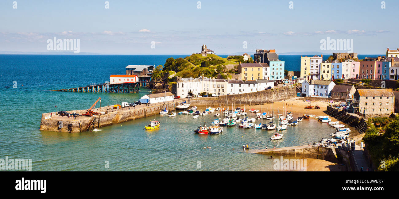 Porto di Tenby. Foto Stock