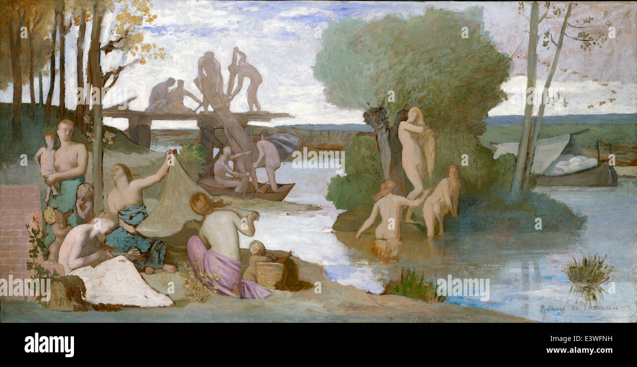 Pierre Puvis de Chavannes - Il fiume - MET Museum - New York Foto Stock