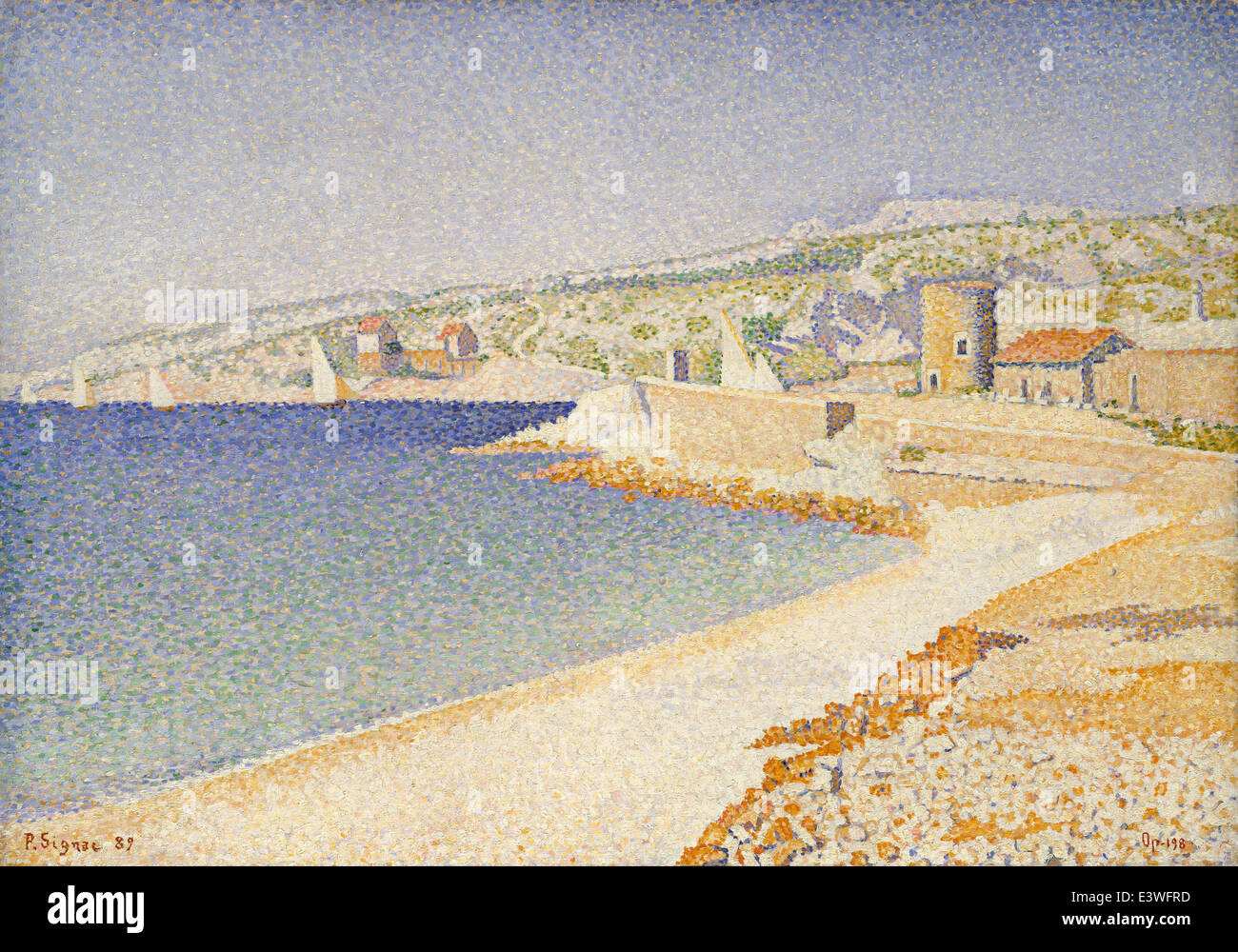 Paul Signac - Il molo al cassis, Opus 198 - 1889 - MET Museum - New York Foto Stock