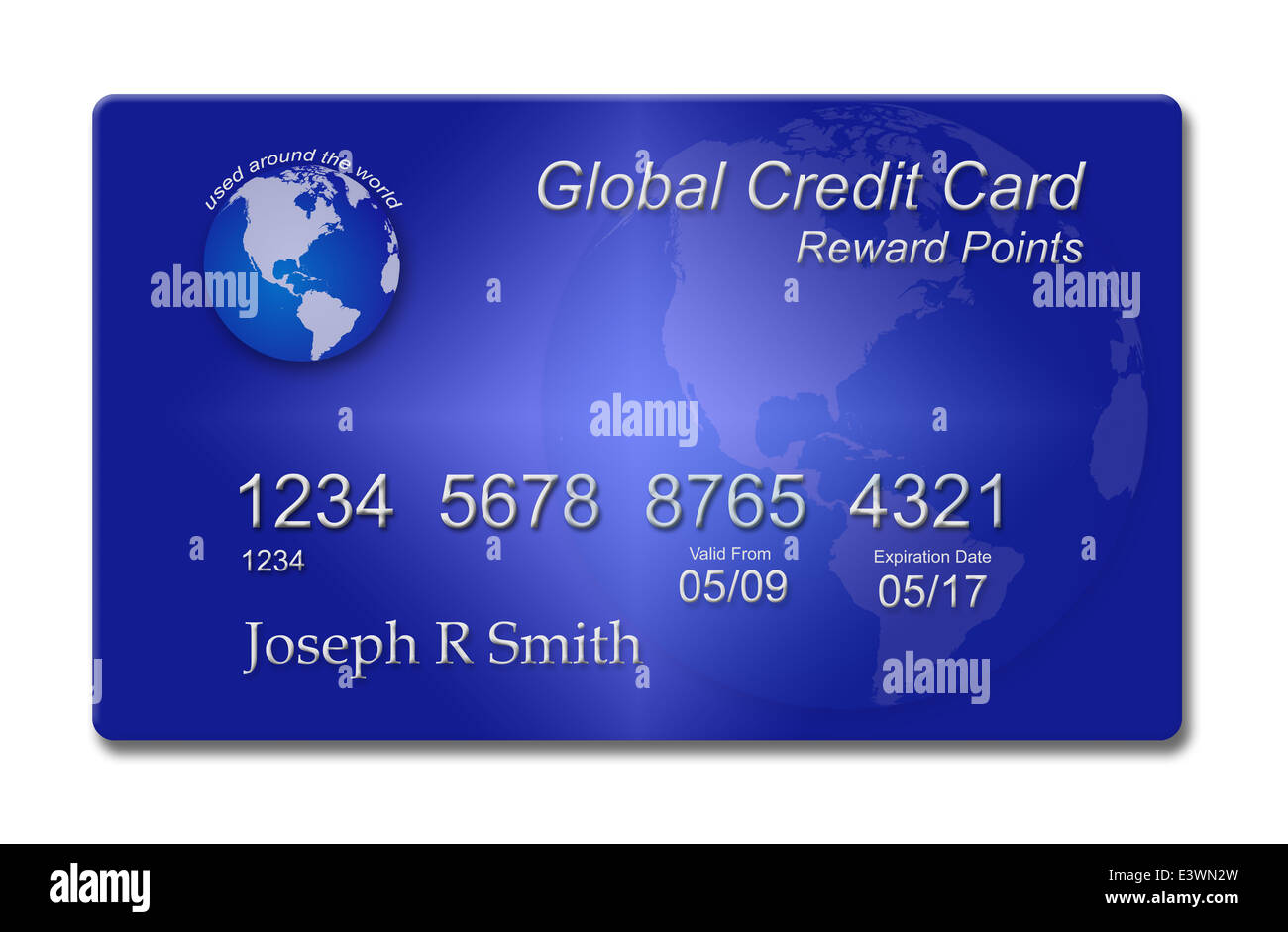 Illustrazione di una carta di credito Foto Stock