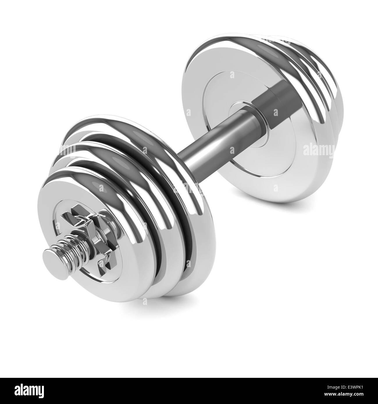 3d Chrome dumbell pesi per la palestra Foto Stock