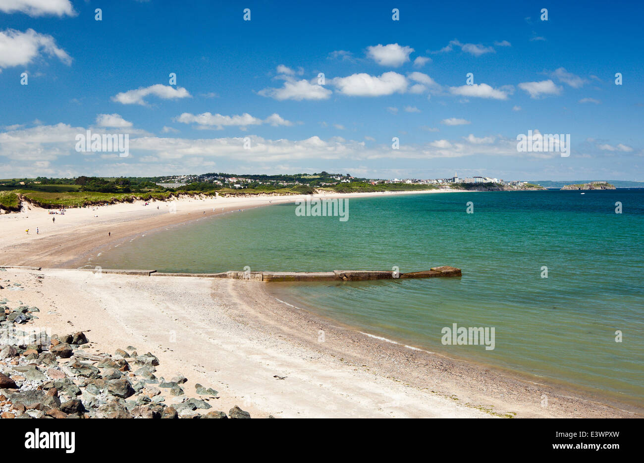 South Beach, i cunicoli, Tenby, Galles. Foto Stock