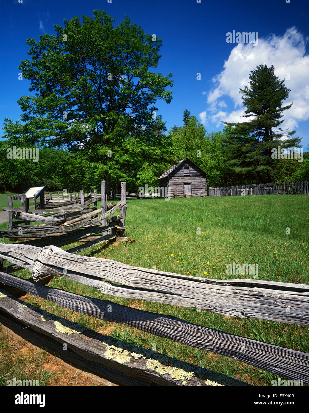 Stati Uniti d'America, Virginia, Blue Ridge Parkway, la cabina Puckett Foto Stock