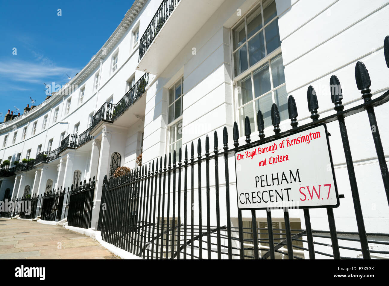 Pelham Crescent, a Chelsea, Londra, Inghilterra, Regno Unito Foto Stock