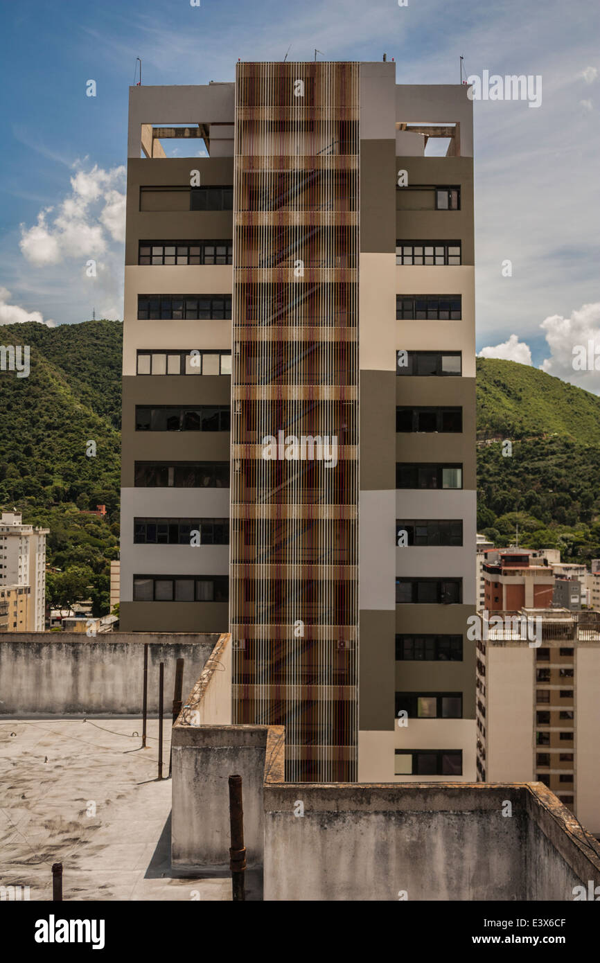 Loira centro sanitario dal tetto di Residencias Cantaura in El Paraiso, Caracas, Venezuela. Foto Stock