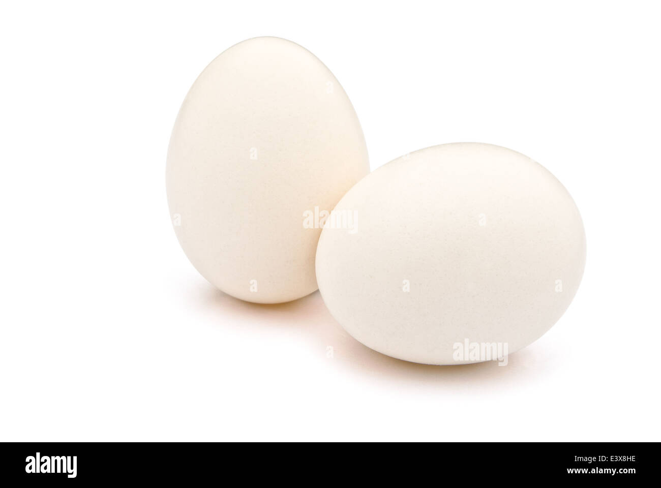 2 uova con tracciato di ritaglio Foto Stock